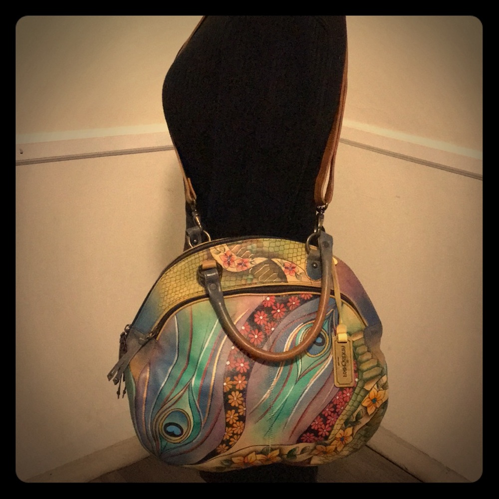 SOLD Anuschka Handpainted Leather Large Pristine
